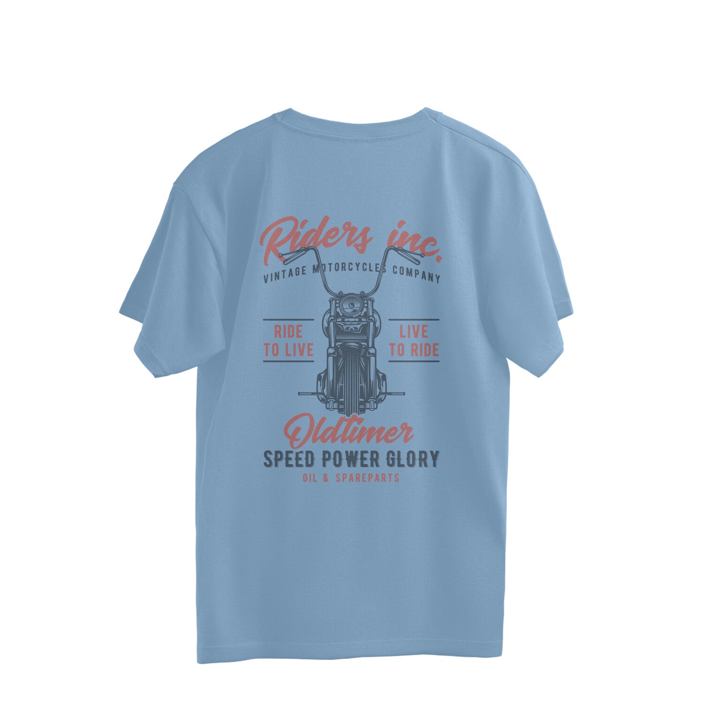 Riders Inc. Ride to Live - Live to Ride - (Back Printed) - Oversized Tee