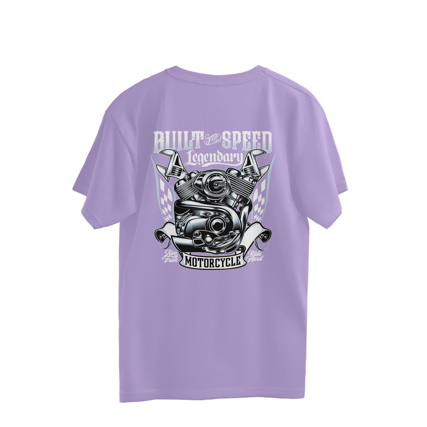 Built for Speed Legendary motorcycle art (Back Printed) - Oversize T-shirt
