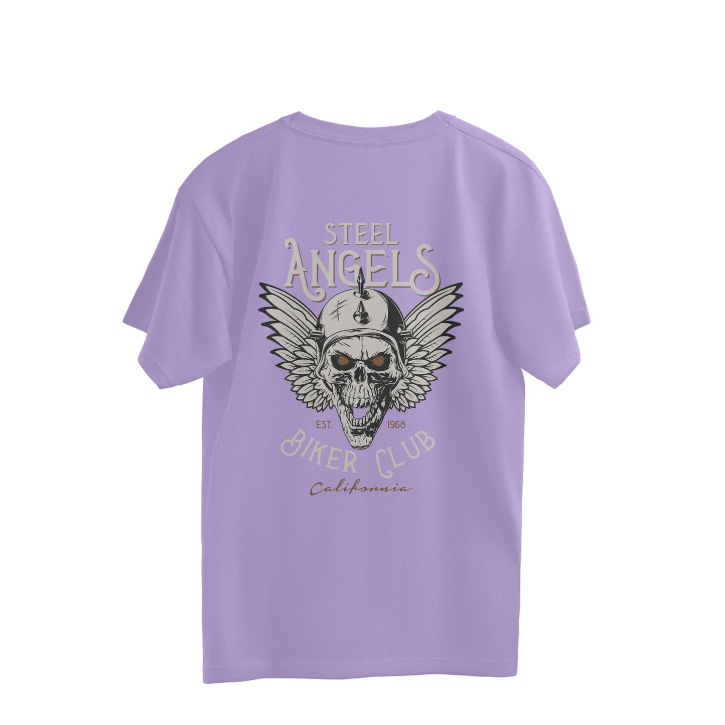 Steel Angels Biker Club - (Back Printed) Oversized T-Shirt