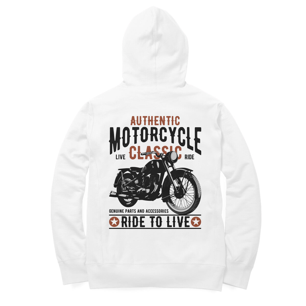 Authentic Classic Motorcycles Garage - Ride to Live - OG Biker Hoodie
