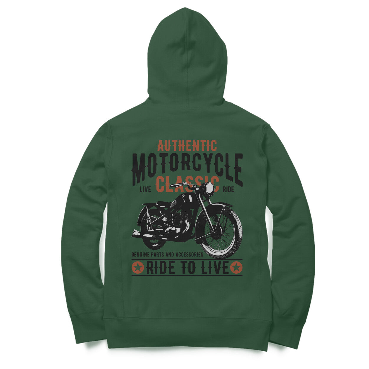 Authentic Classic Motorcycles Garage - Ride to Live - OG Biker Hoodie