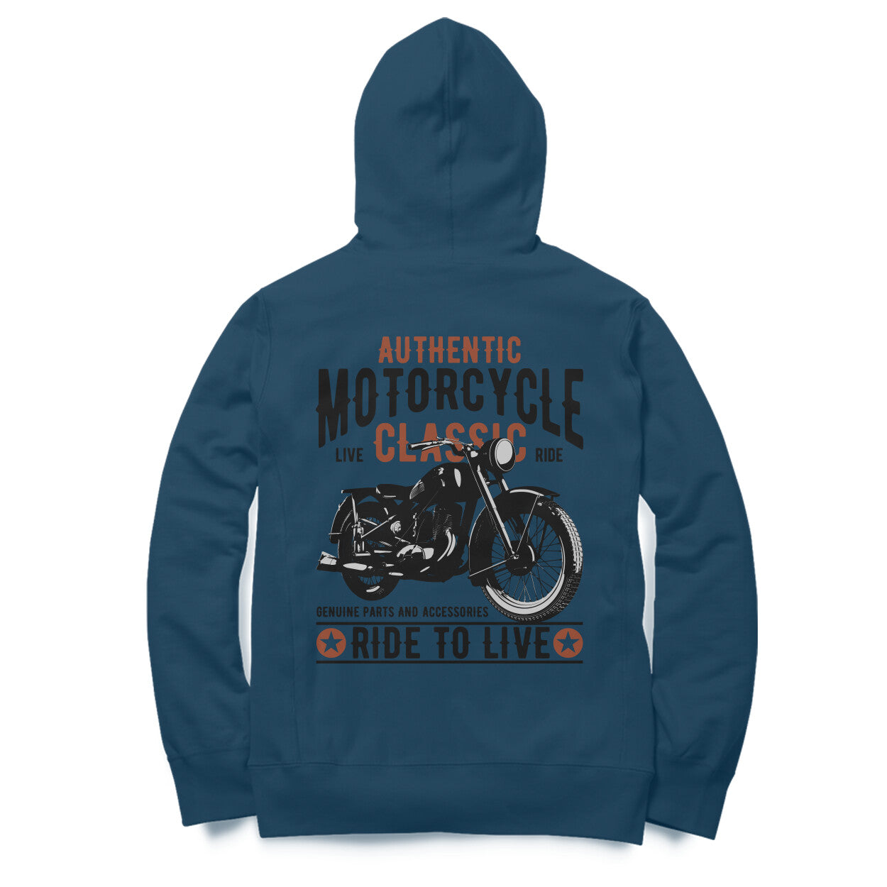 Authentic Classic Motorcycles Garage - Ride to Live - OG Biker Hoodie