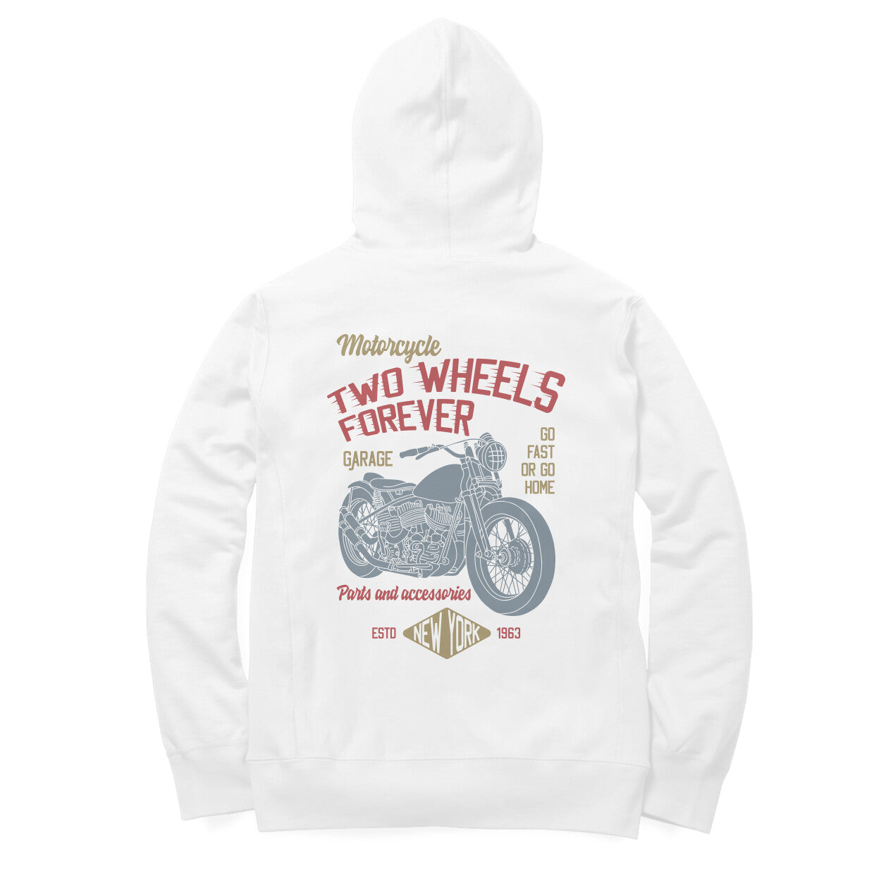 Retro Motorcycle Two Wheels forever - Hoodie