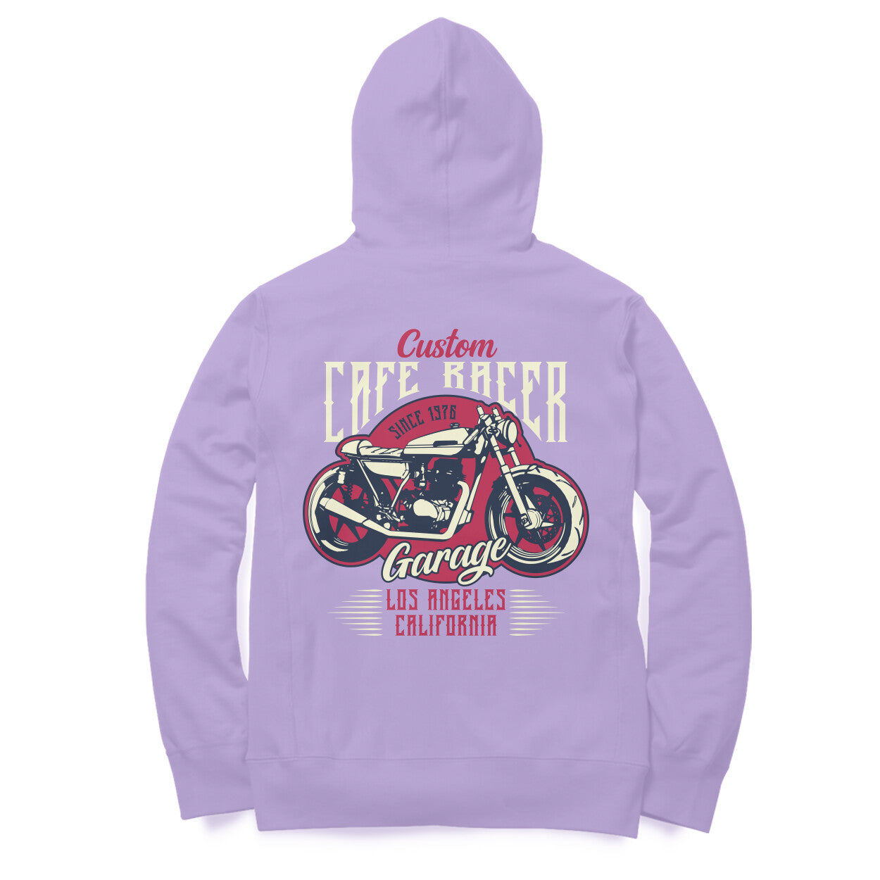 Retro-inspired "Cafe Racer Garage LA California" Hoodie