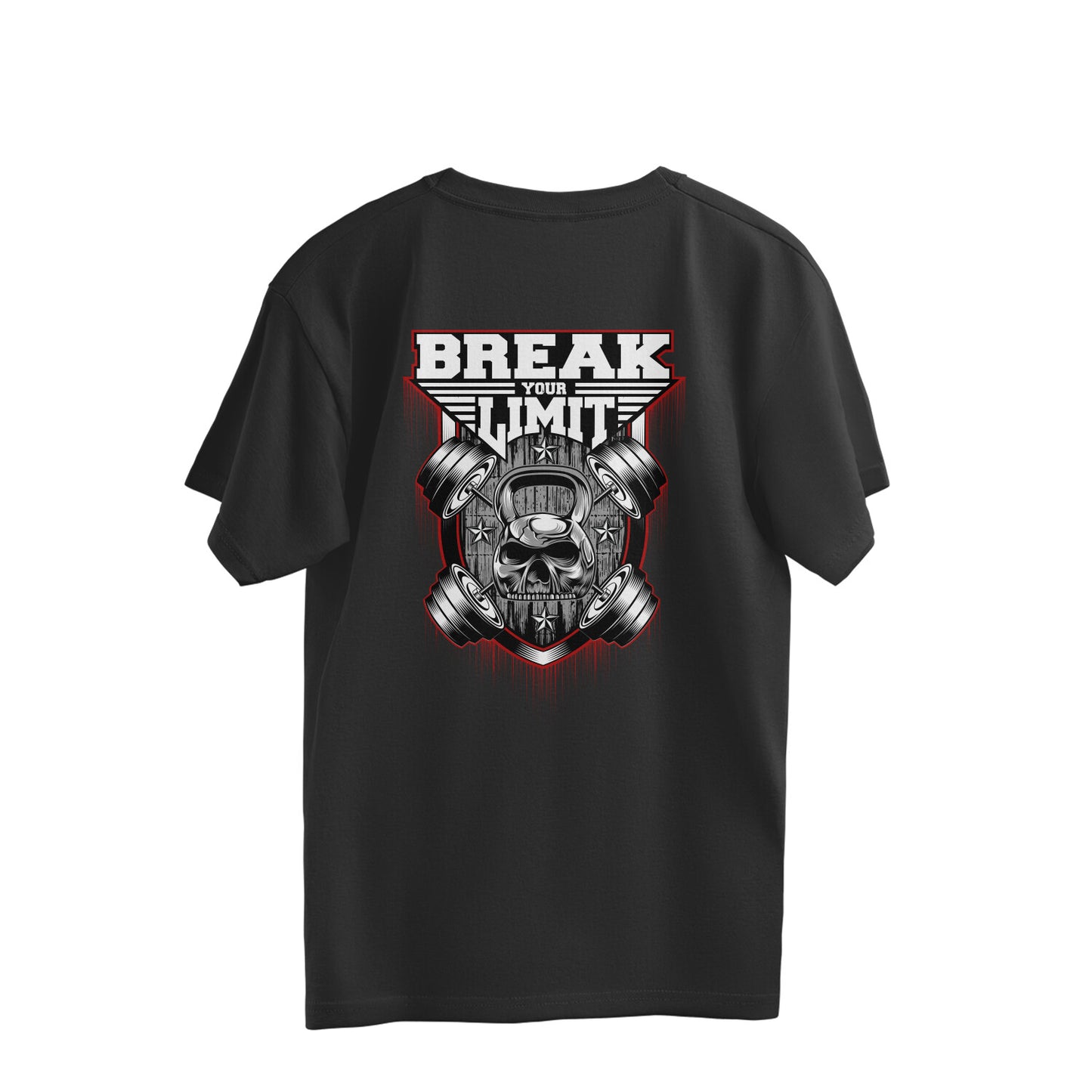 Break your limit - Back printed Graphic - Oversized Gym T-Shirt