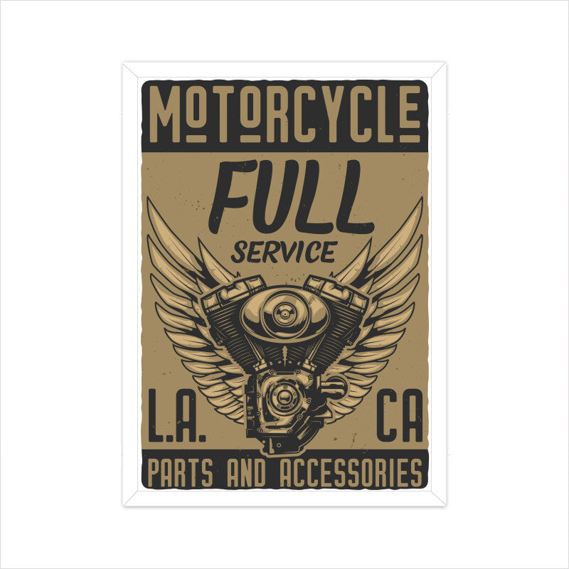 Vintage "Motorcycle Full Service" Poster