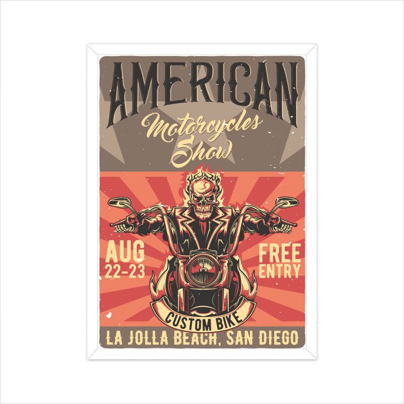American Motorcycles Show - San Diego Vintage Motorcycle Poster