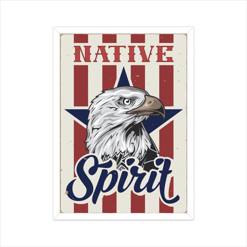 Native Spirit Retro Poster