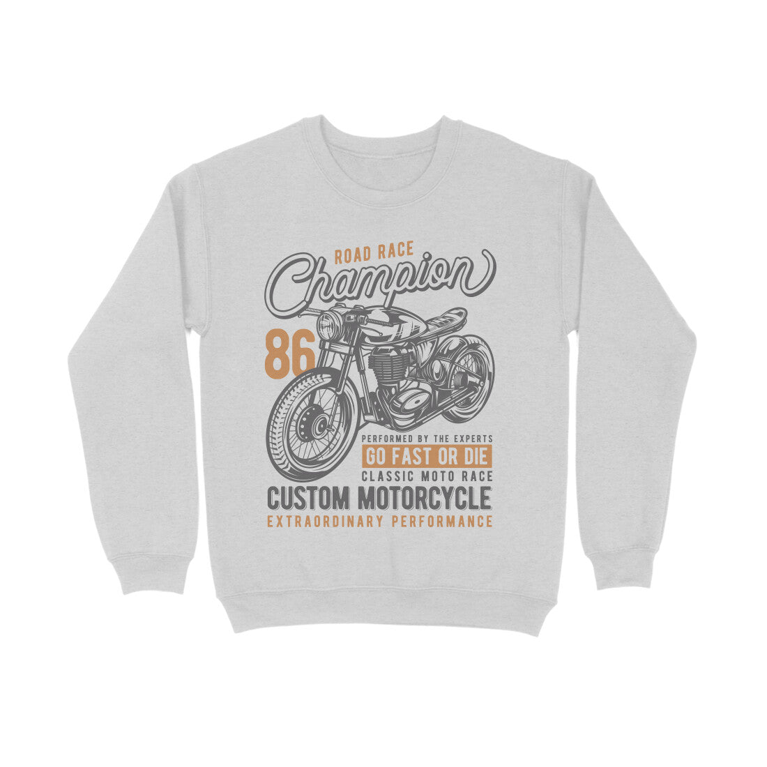 Road Race Champion Bobber Custom Motorcycle Sweatshirt