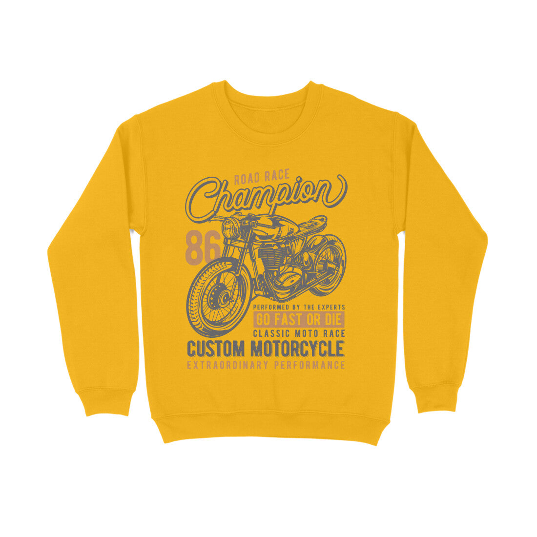 Road Race Champion Bobber Custom Motorcycle Sweatshirt