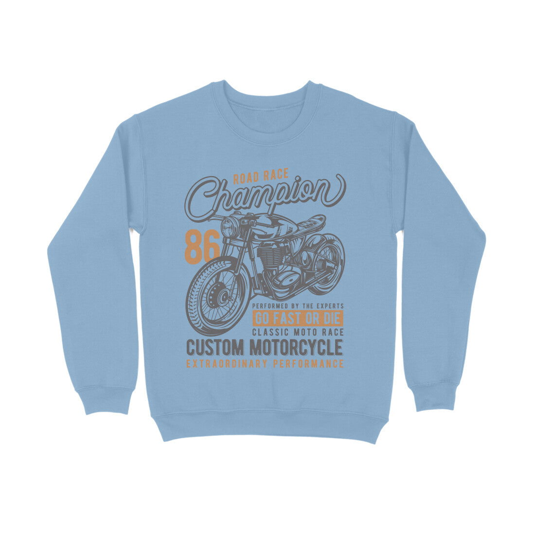 Road Race Champion Bobber Custom Motorcycle Sweatshirt
