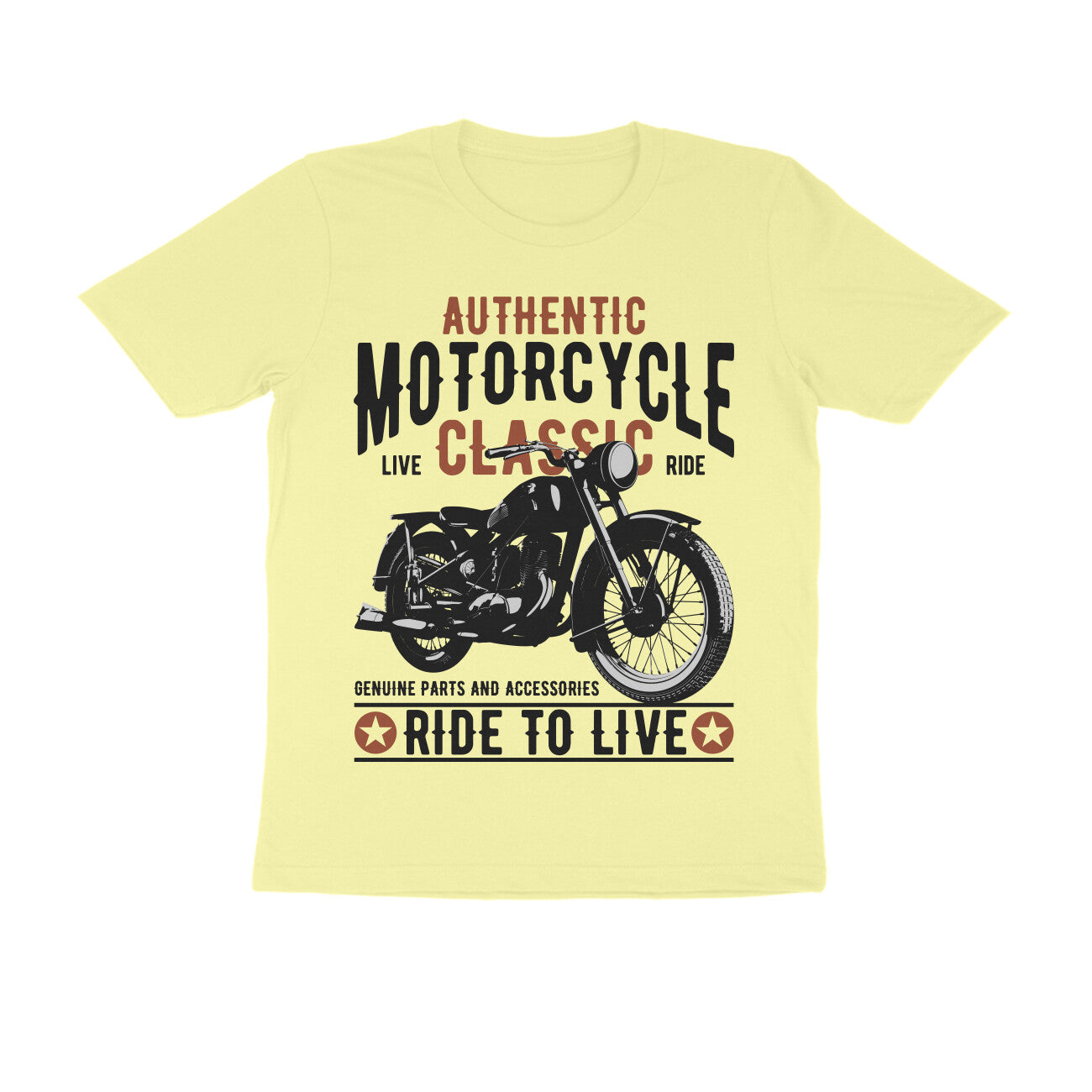 Authentic Classic Motorcycle - Ride to Live T-Shirt