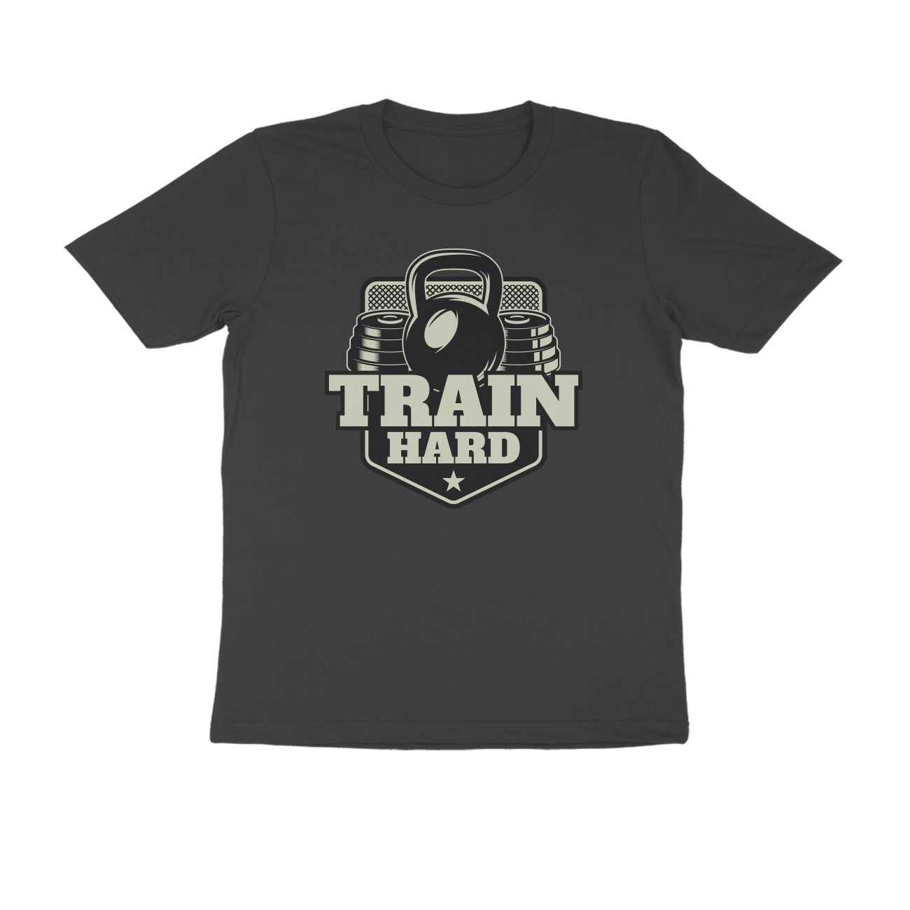 "Train Hard" - Kettle-bell graphic Gym T-Shirt