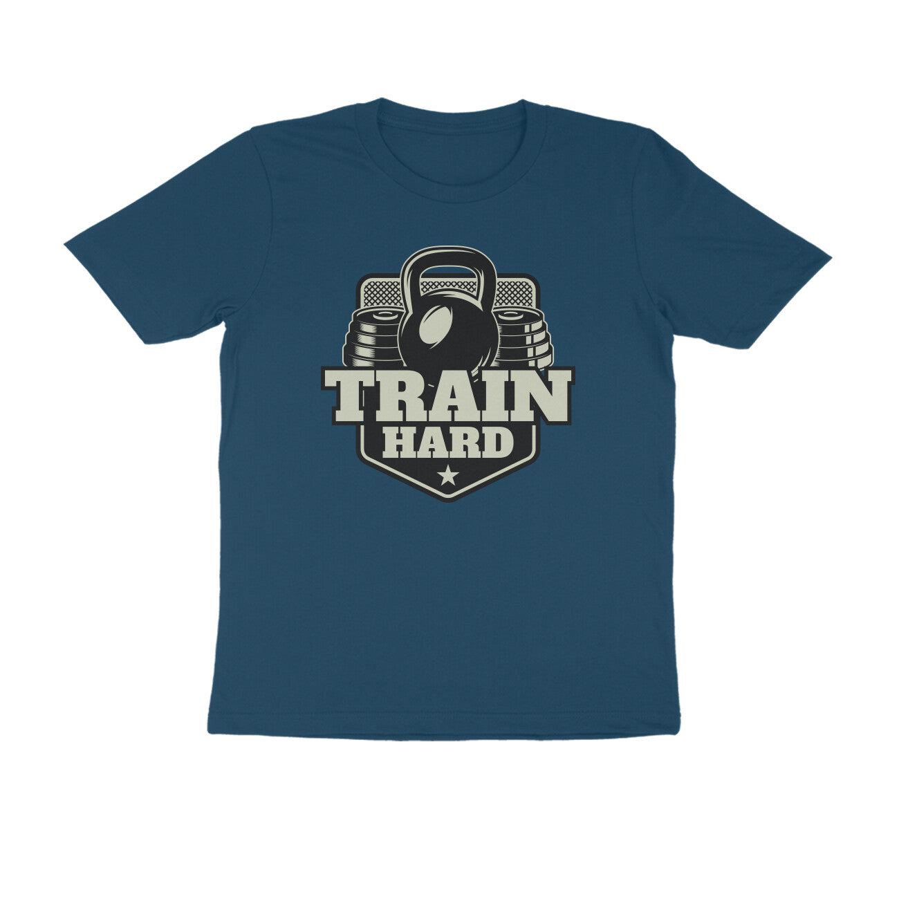 "Train Hard" - Kettle-bell graphic Gym T-Shirt