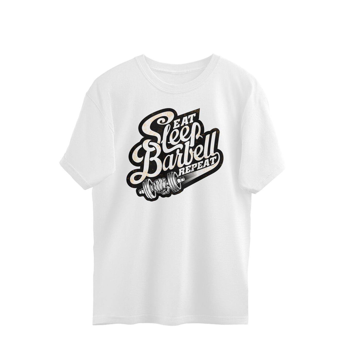 Eat Sleep Barbell Repeat - Oversized T-Shirt