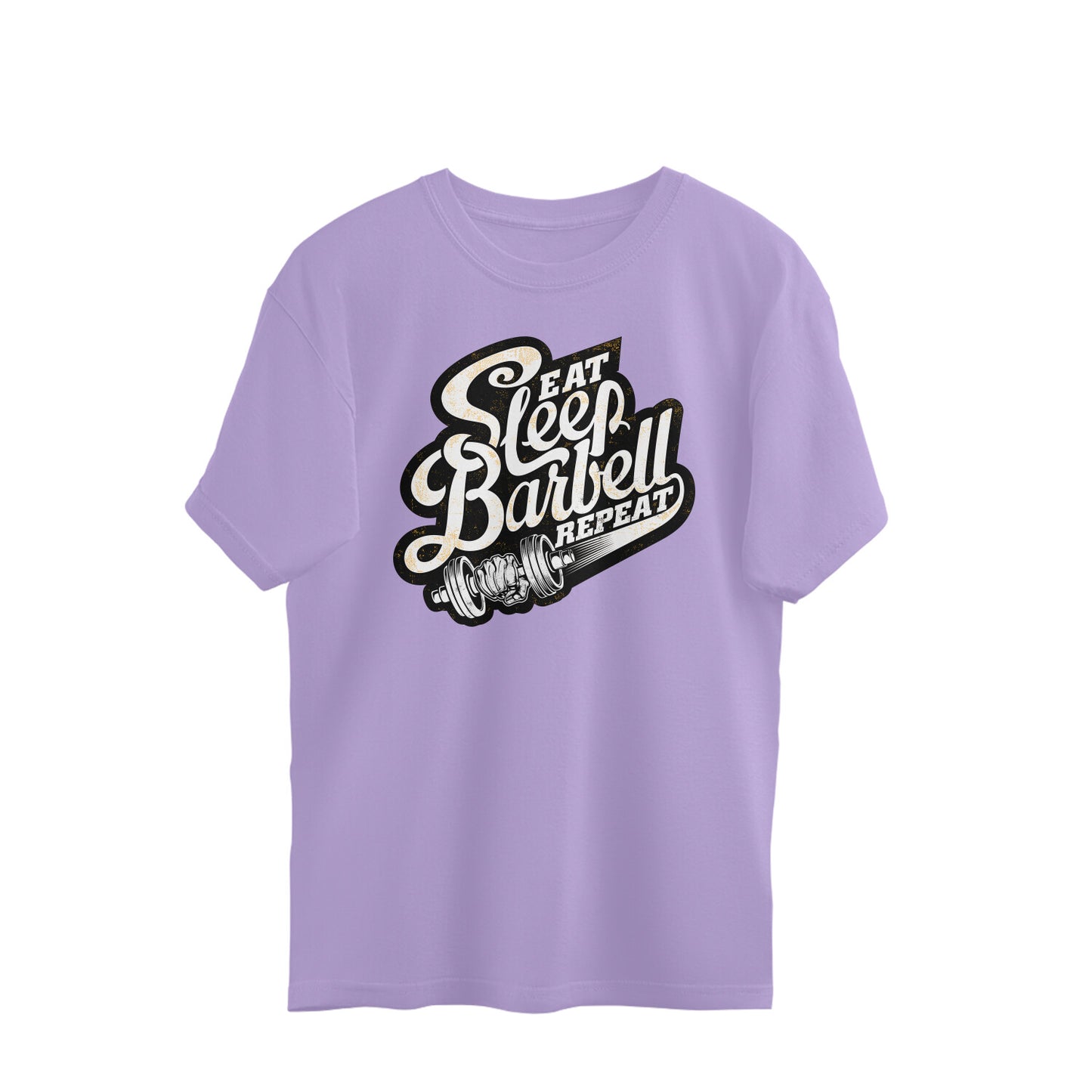 Eat Sleep Barbell Repeat - Oversized T-Shirt