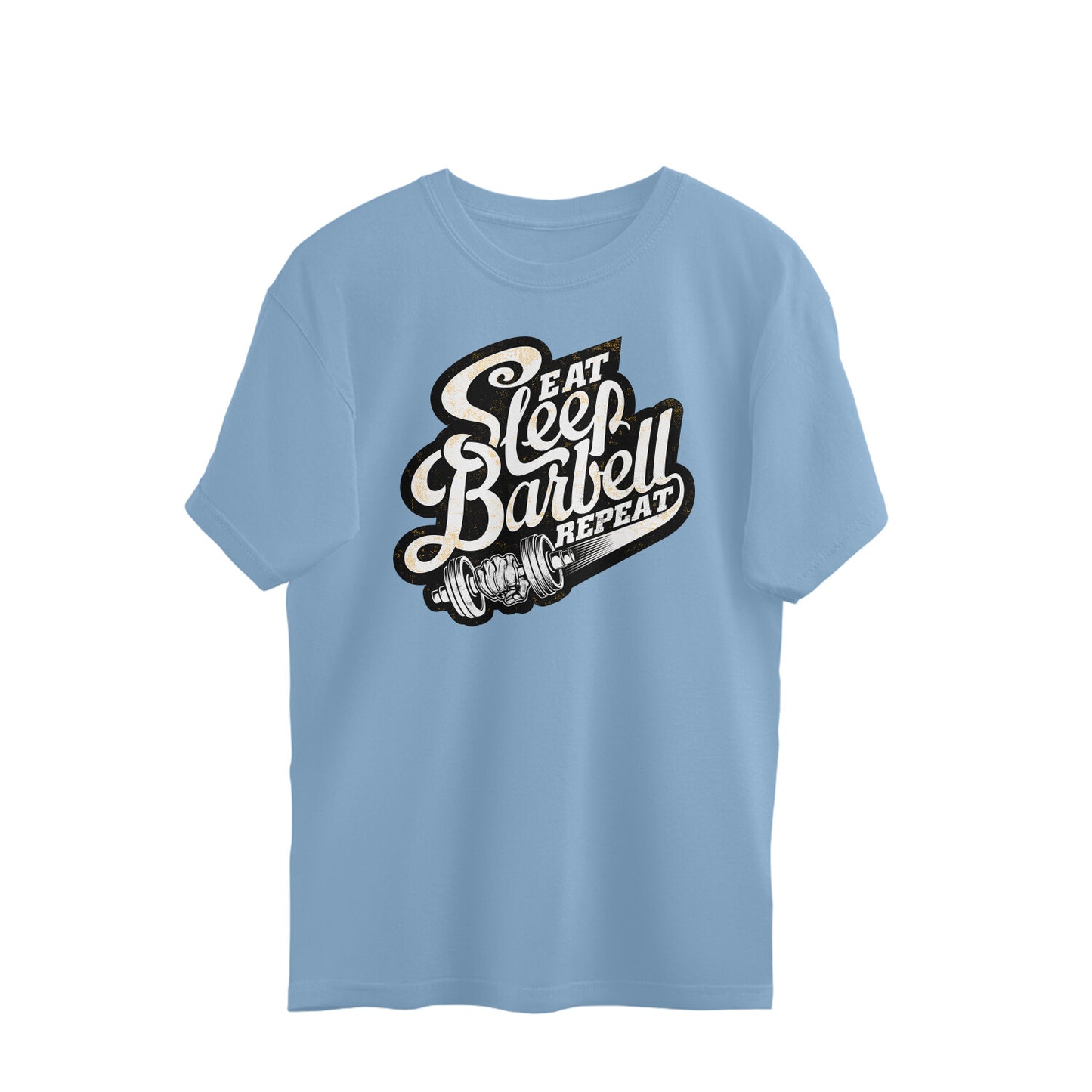 Eat Sleep Barbell Repeat - Oversized T-Shirt