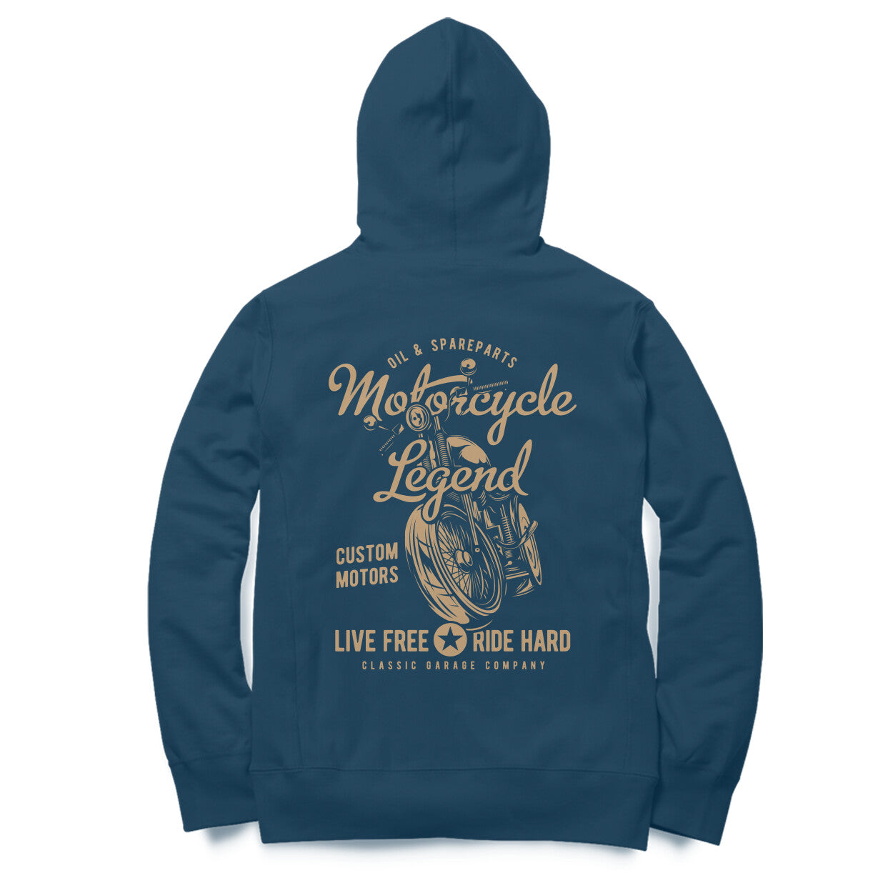 'Motorcycle Legend UK' - (Back Print) Hoodie - Bobber Society