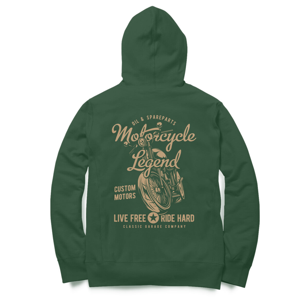'Motorcycle Legend UK' - (Back Print) Hoodie - Bobber Society
