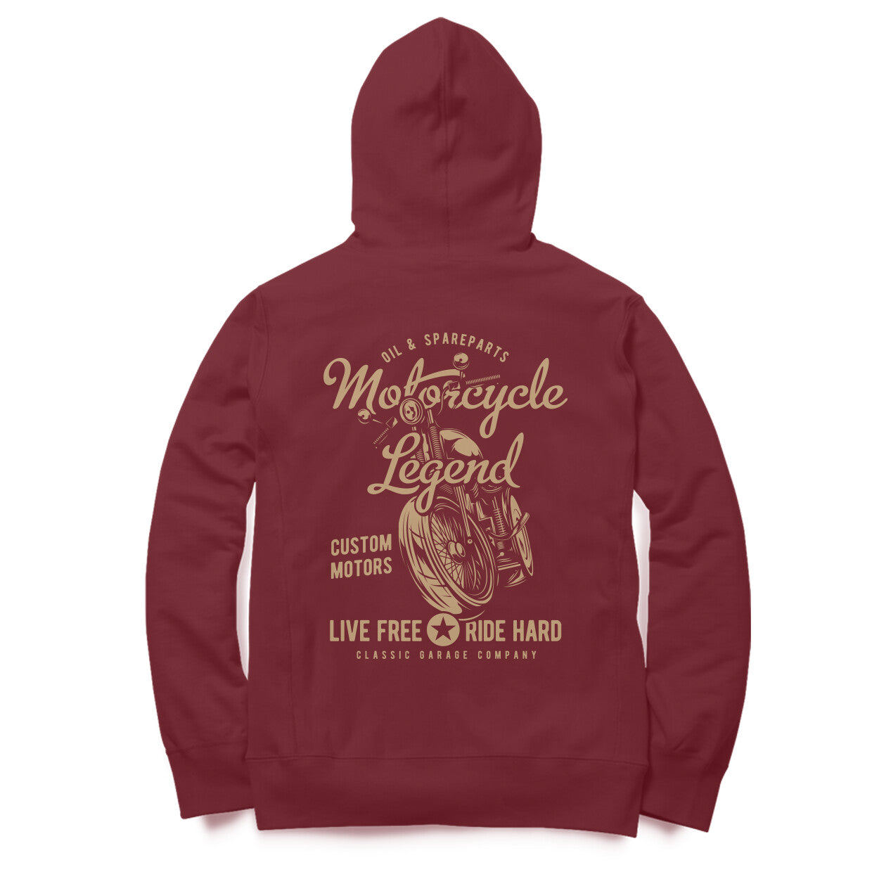 'Motorcycle Legend UK' - (Back Print) Hoodie - Bobber Society