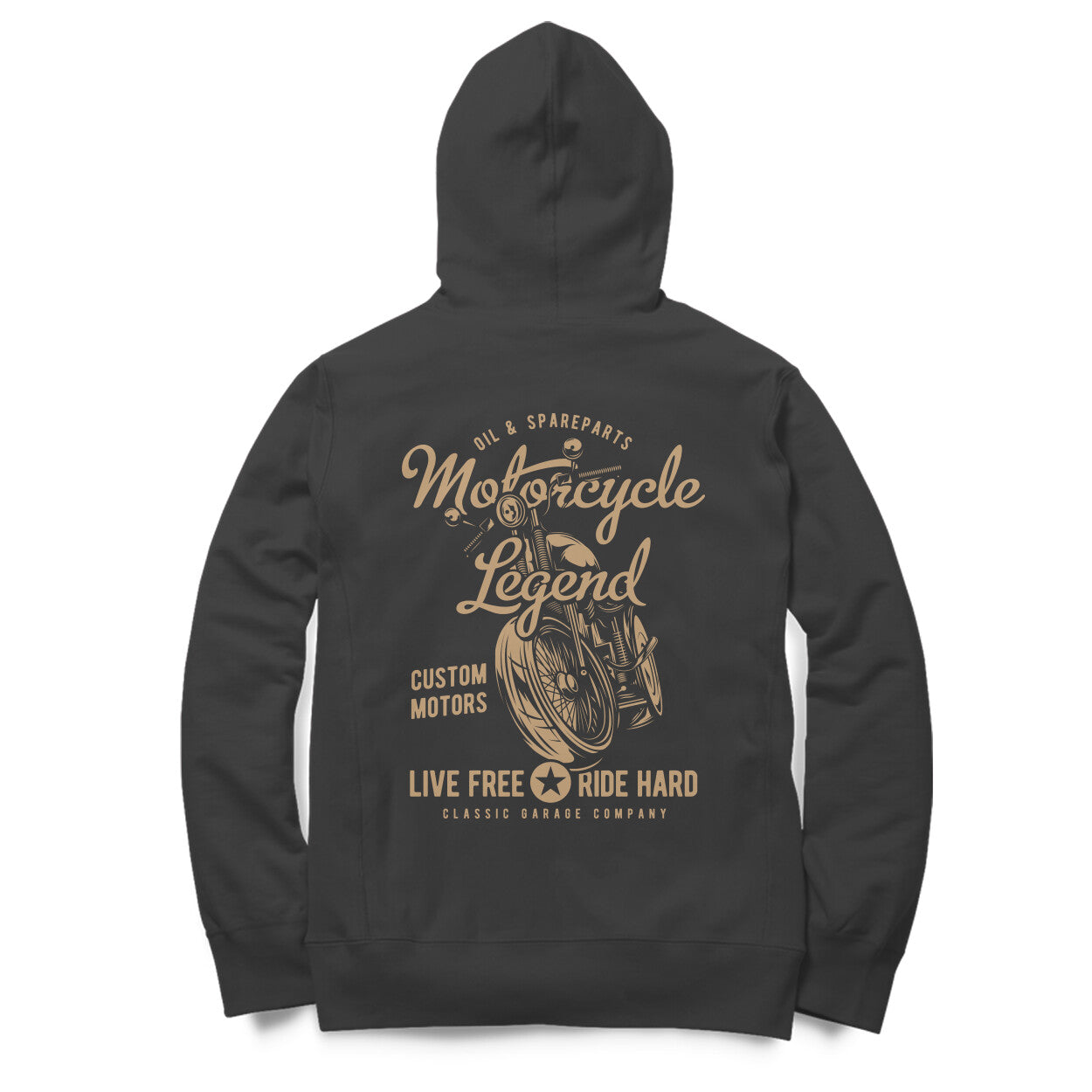 'Motorcycle Legend UK' - (Back Print) Hoodie - Bobber Society