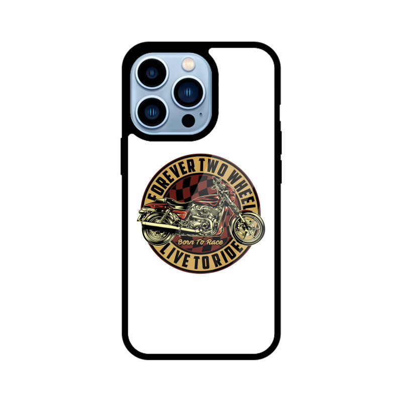 'Forever Two Wheels - Live to Ride' Glass Phone Case - Bobber Society