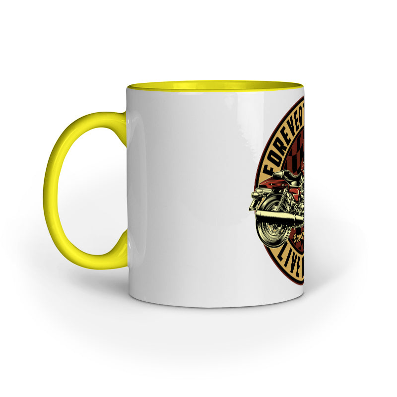 'Forever two wheels - Live to Ride' Coffee Mug