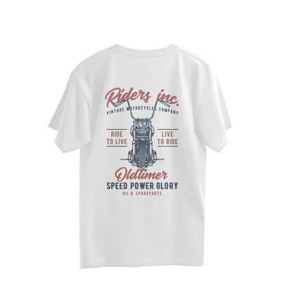 Riders Inc. Ride to Live - Live to Ride - (Back Printed) - Oversized Tee
