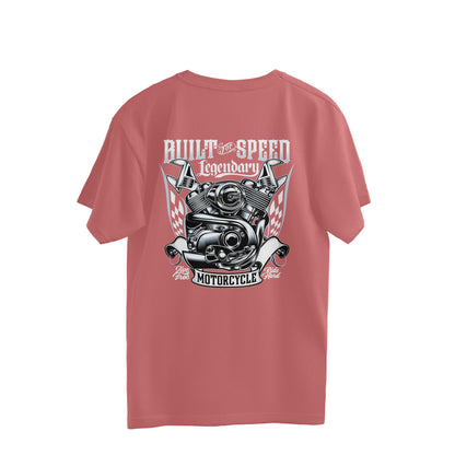 Built for Speed Legendary motorcycle art (Back Printed) - Oversize T-shirt