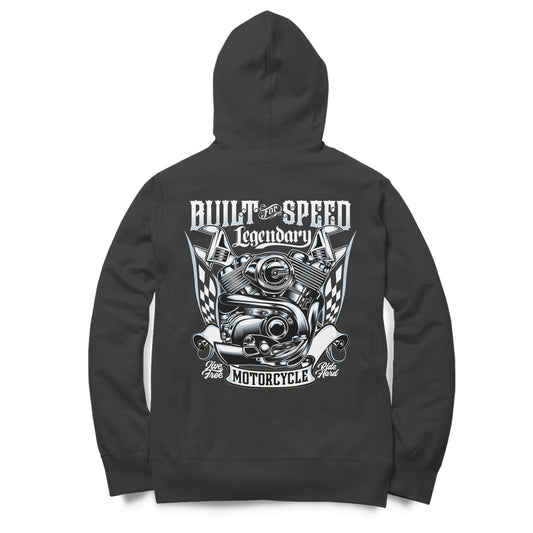 Built for Speed - Legendary motorcycle (Back Printed) - Hoodie