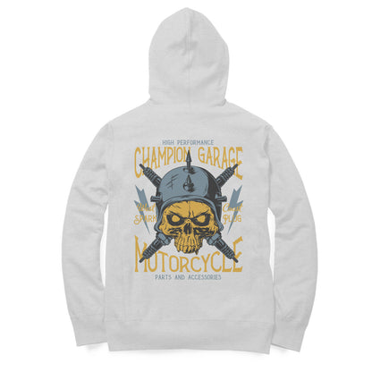 Champion Garage - Grunge skull rider art Hoodie