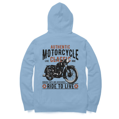 Authentic Classic Motorcycles Garage - Ride to Live - OG Biker Hoodie