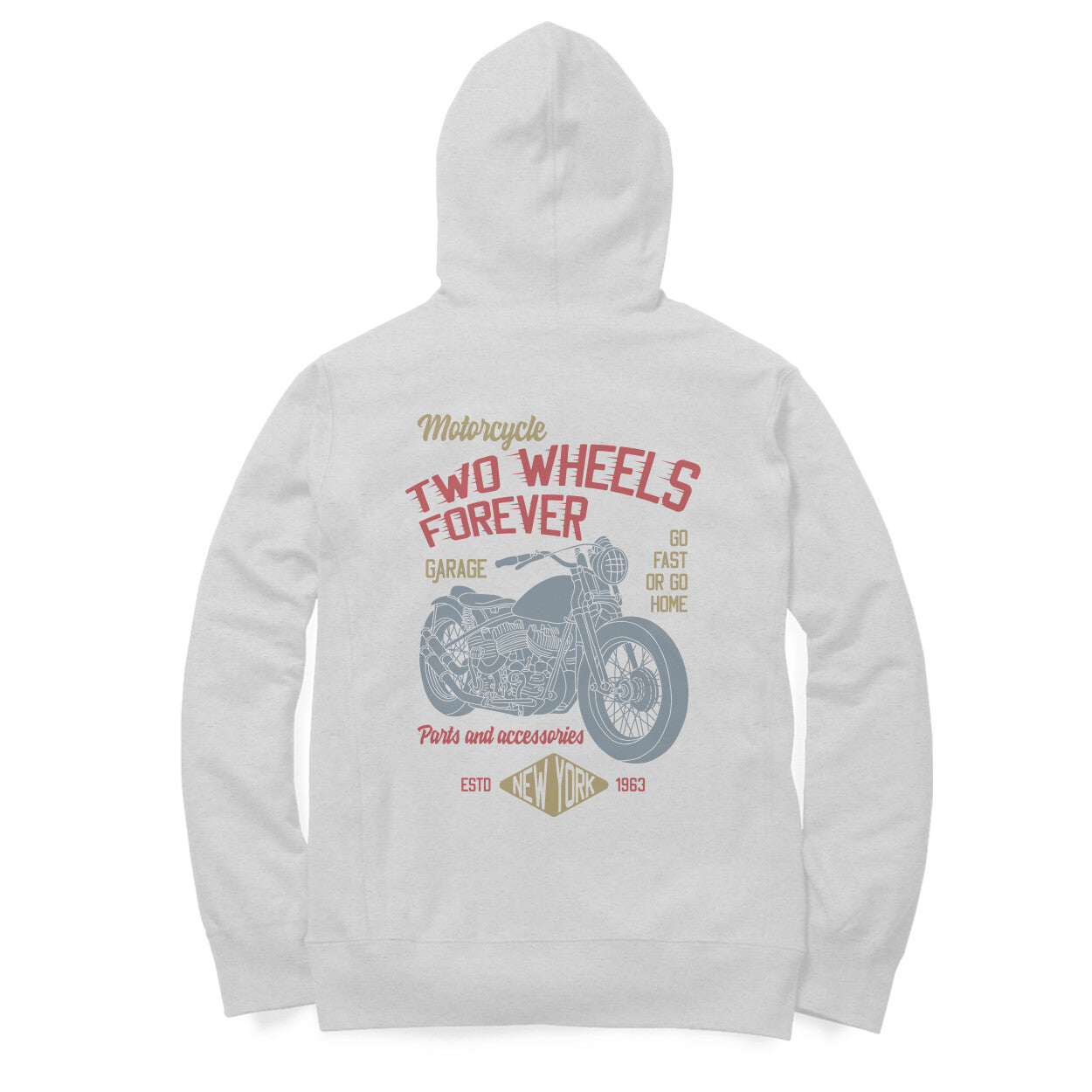 Retro Motorcycle Two Wheels forever - Hoodie