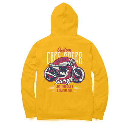 Retro-inspired "Cafe Racer Garage LA California" Hoodie