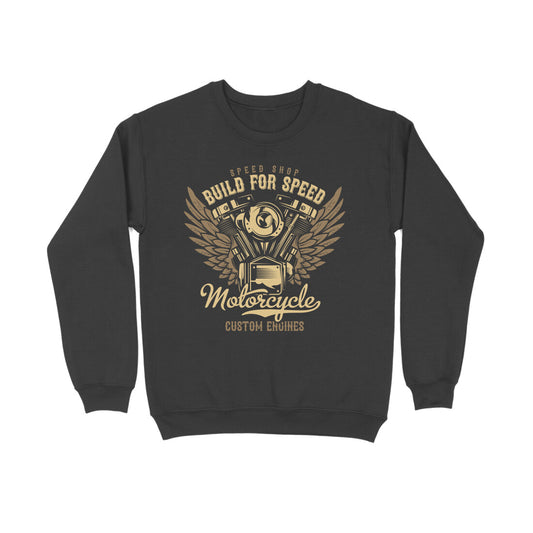 Build for Speed - Motorcycle Custom Engines graphic Sweatshirt