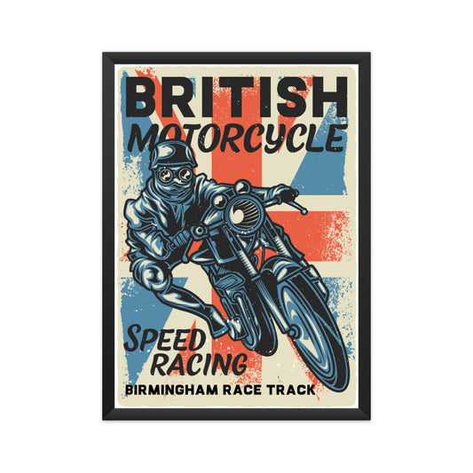 British Motorcycle Speed Racing Birmingham Poster