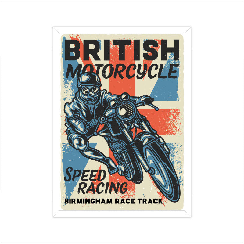 British Motorcycle Speed Racing Birmingham Poster