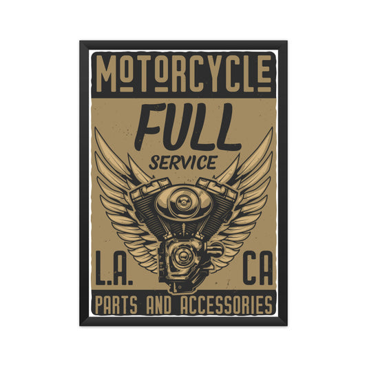 Vintage "Motorcycle Full Service" Poster