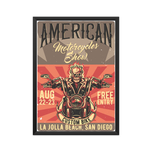 American Motorcycles Show - San Diego Vintage Motorcycle Poster