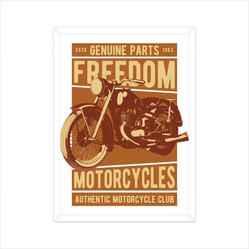 Freedom motorcycles club - Retro Poster 60's club