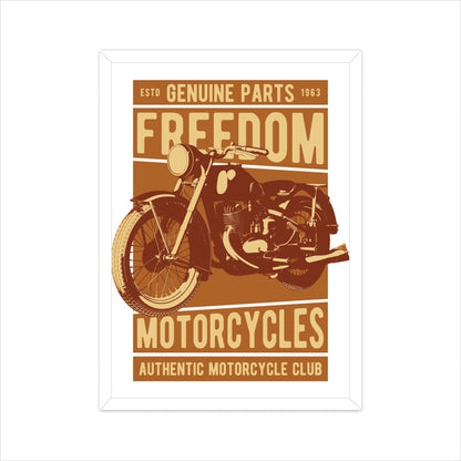 Freedom motorcycles club - Retro Poster 60's club