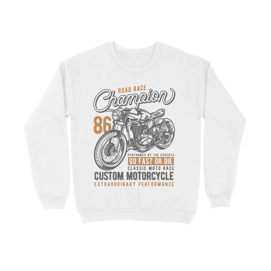 Road Race Champion Bobber Custom Motorcycle Sweatshirt