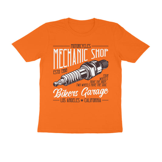 Mechanic Shop Bikers Garage - Spark Plug Graphic T-Shirt