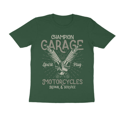 Champion Garage Motorcycles - Vintage Spark plug motif - T-Shirt