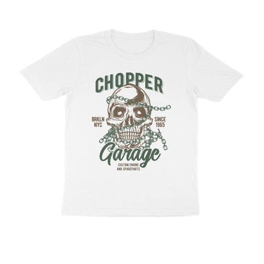 Chopper Garage - Chained Skull -  Custom Engine Spare parts Graphic T-Shirt