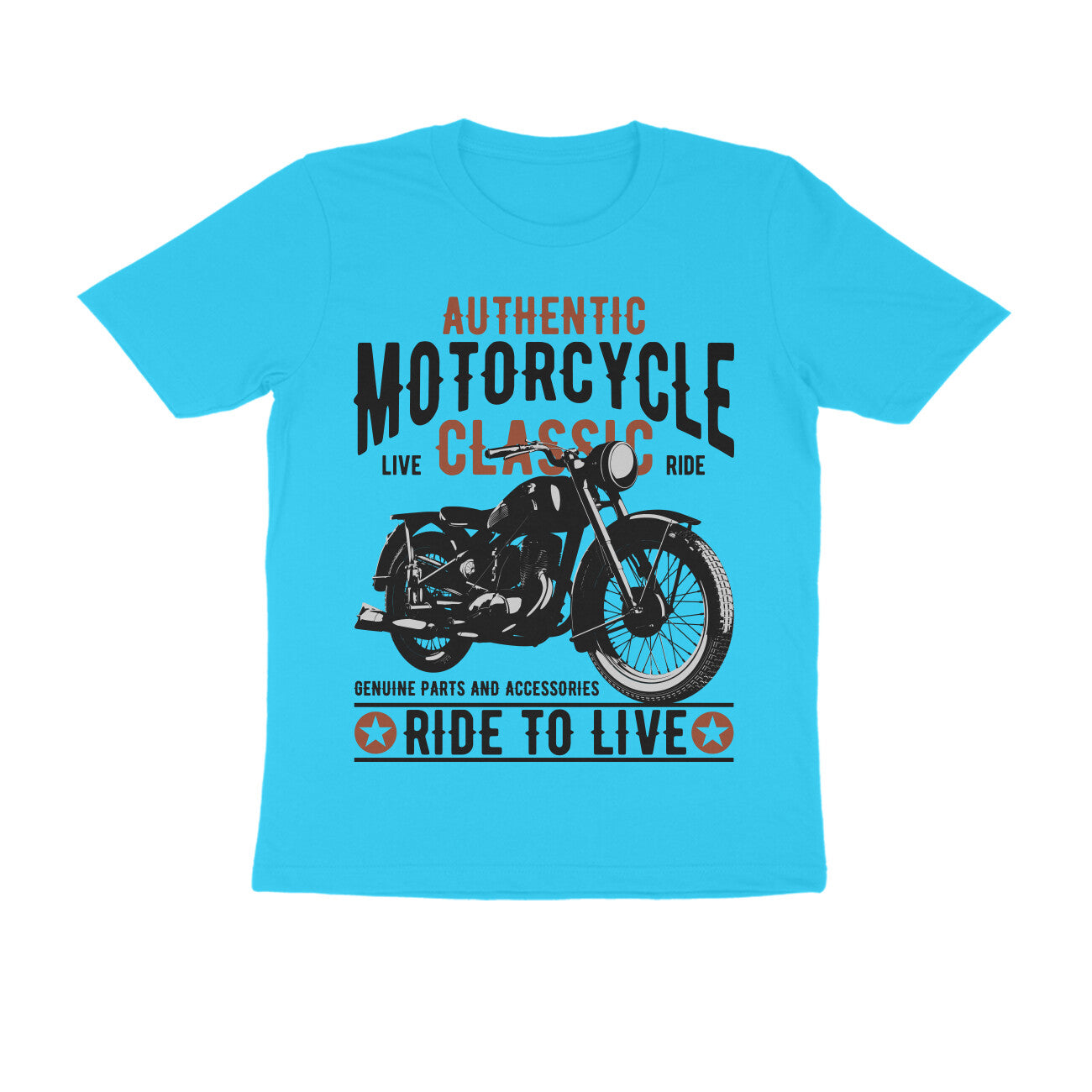Authentic Classic Motorcycle - Ride to Live T-Shirt