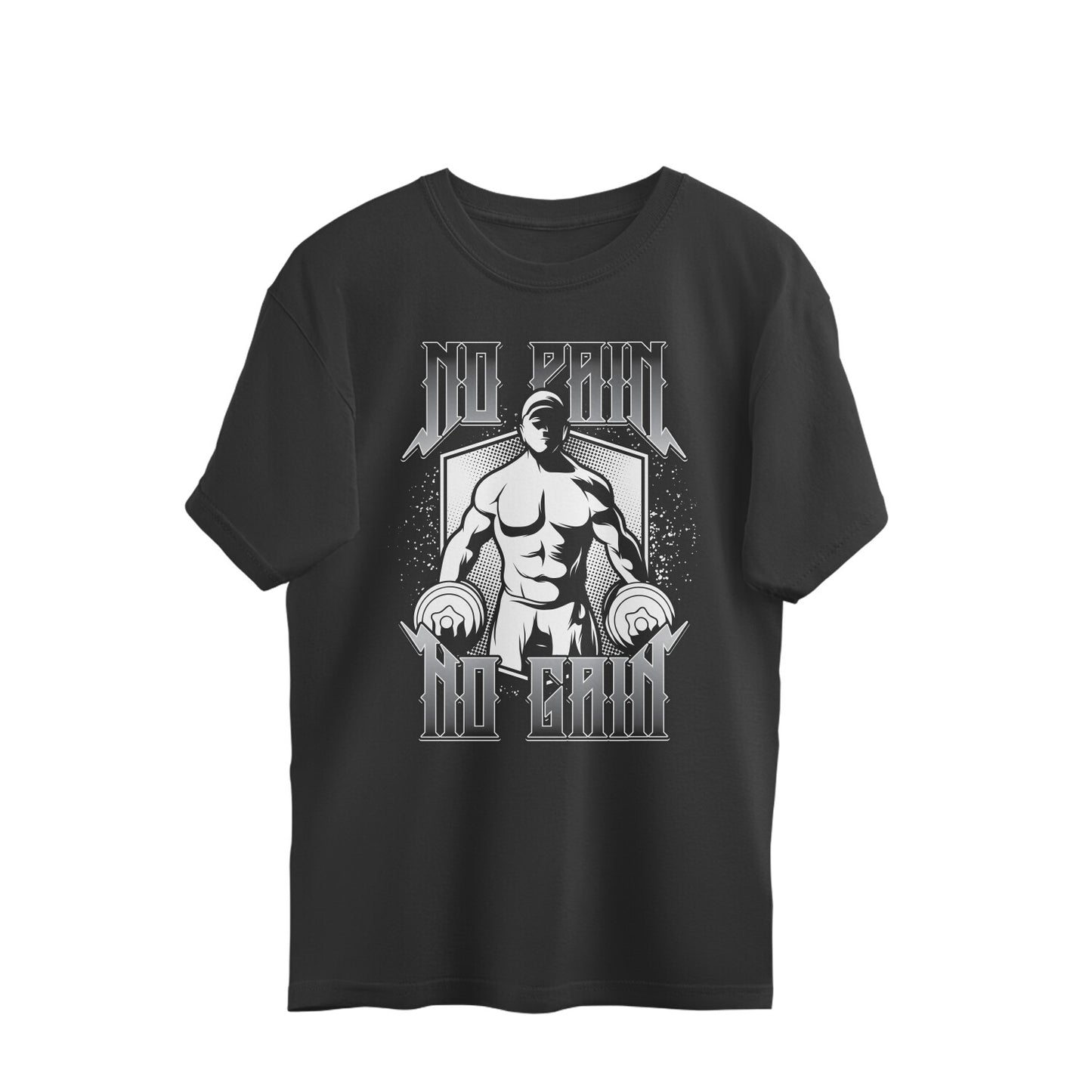 No Pain No Gain - Lift is all u need - Oversized - Motivational Gym T-Shirt