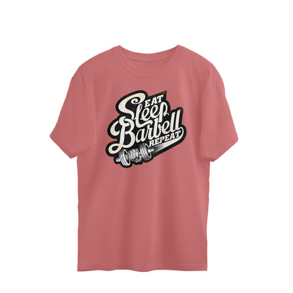Eat Sleep Barbell Repeat - Oversized T-Shirt