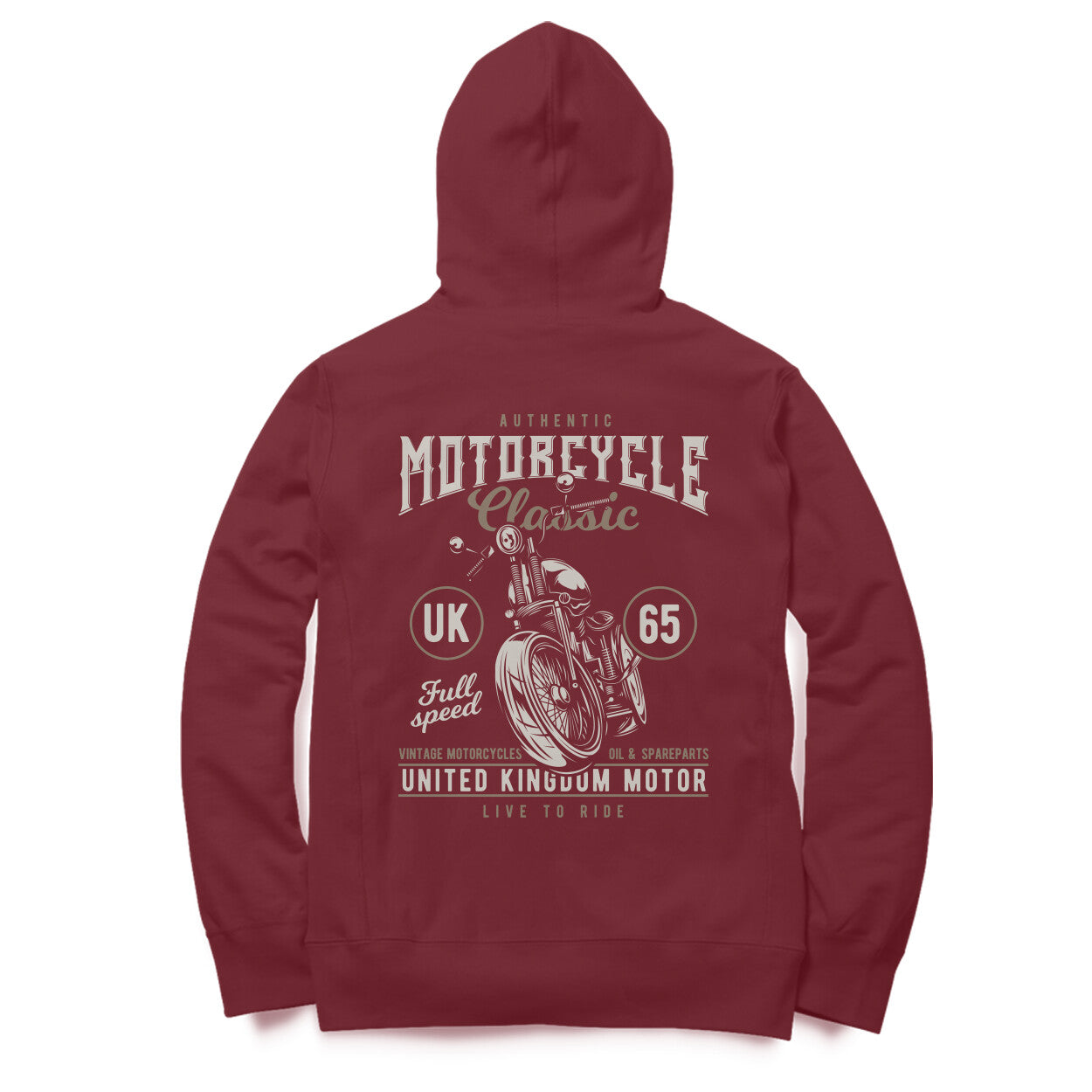 'Motorcycle Classic - United kingdom motor' - Hoodie (Back print)