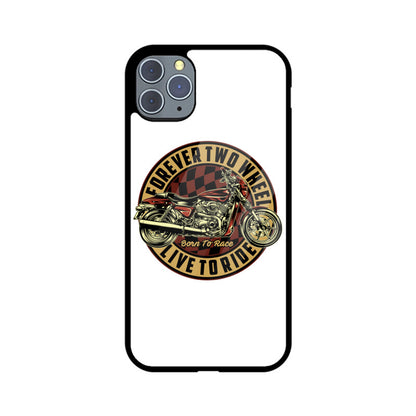 'Forever Two Wheels - Live to Ride' Glass Phone Case - Bobber Society